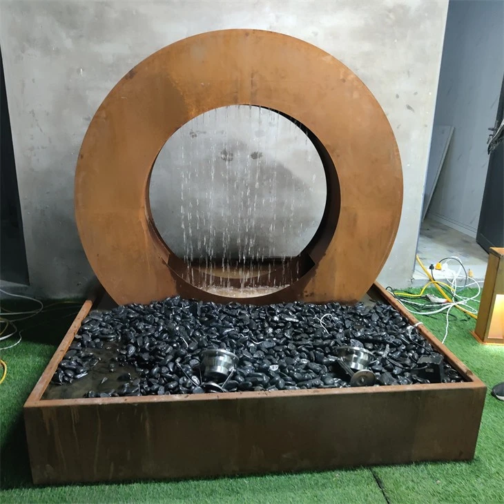 Corten Steel Cascade Of Tranquility Water Curtain Waterfall