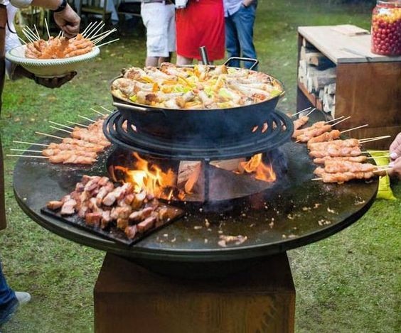 Outdoor Camping Corten Steel Bbq Grills