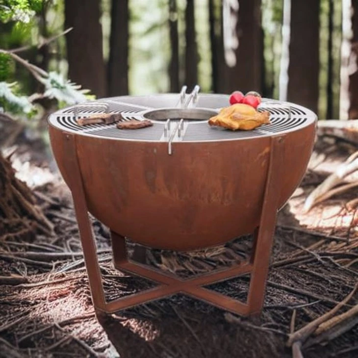 Yard Cooking Corten Steel BBQ Grill