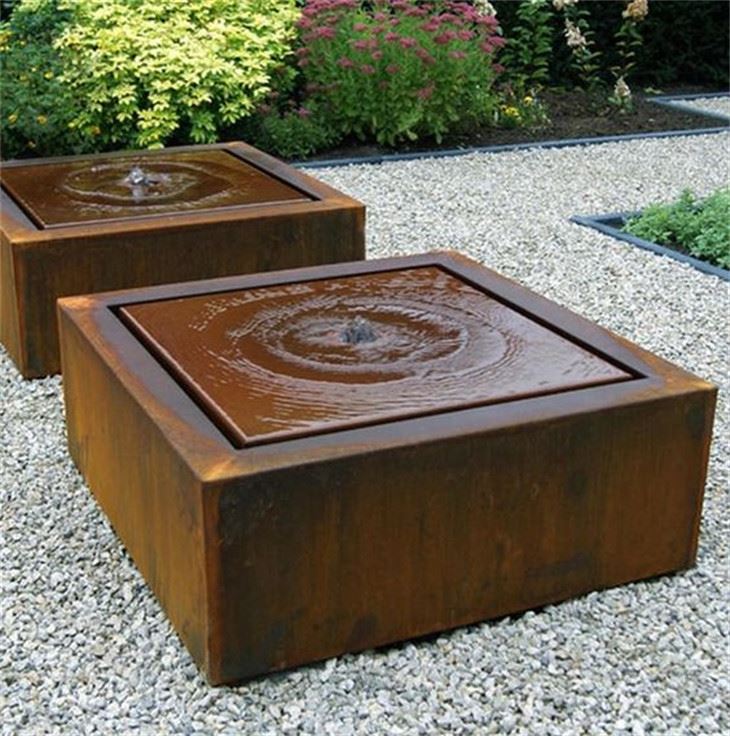 Rhaeadr Llen Dŵr Corten Steel