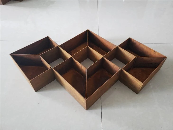 Outdoor Box Corten Steel Planter factory